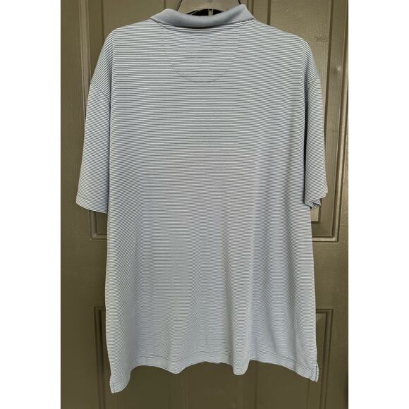 Van Heusen Men's Gray Striped Short Sleeve Polo Golf Shirt XXLarge - Picture 2 of 5